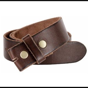 Brown Leather Snap on Belt for your buckles